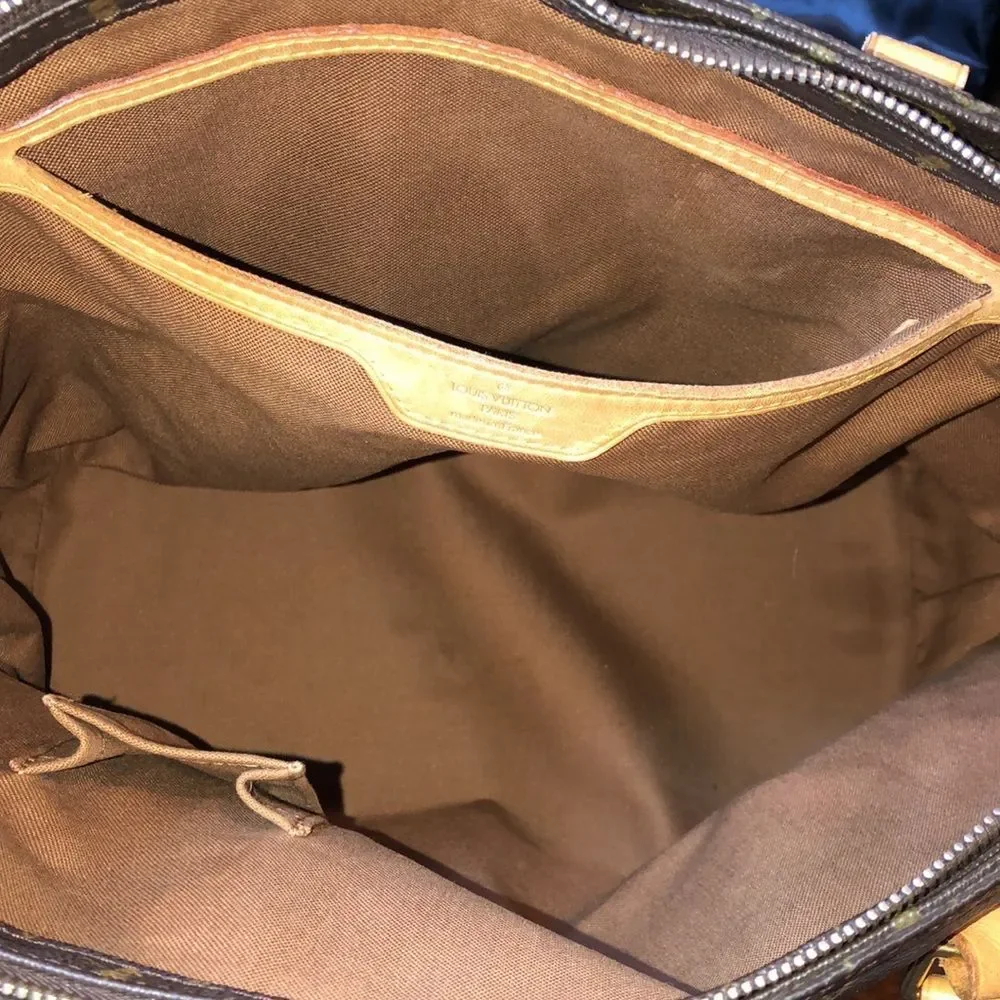 LOUIS VUITTON CABAS MEZZO Monogram Top Zip Laptop Work Travel Shoulder Bag